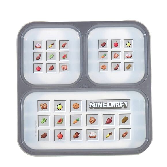 Minecraft Lunch Sandwich Bento Box Food Storage Container Kids Green - Picture 1 of 16